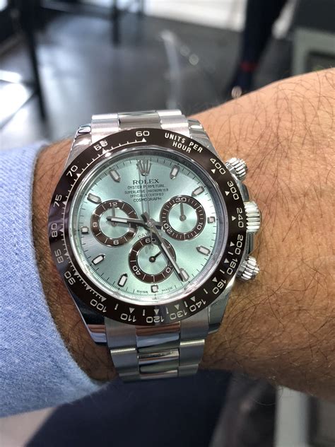 rolex cosmograph daytona platinum ice blue|Rolex platinum watch price.